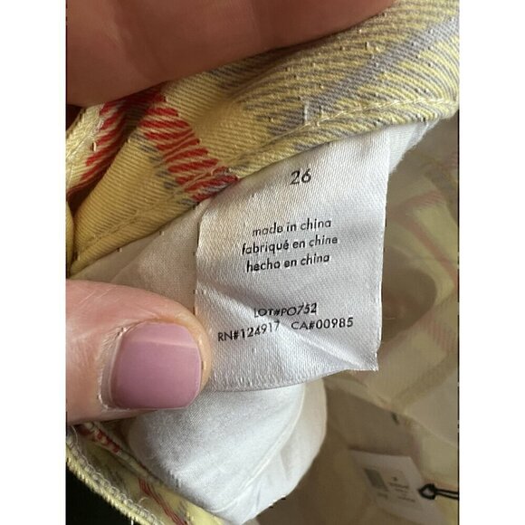 WE WORE WHAT PLAID CROPPED DENIM JACKET HIGH RISE SHORTS Women M/L indie sleeze - Picture 9 of 12